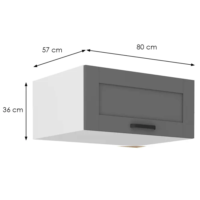 Kuchynská skrinka Luna dustgrey/biela 80 Nagu-36 1F,2
