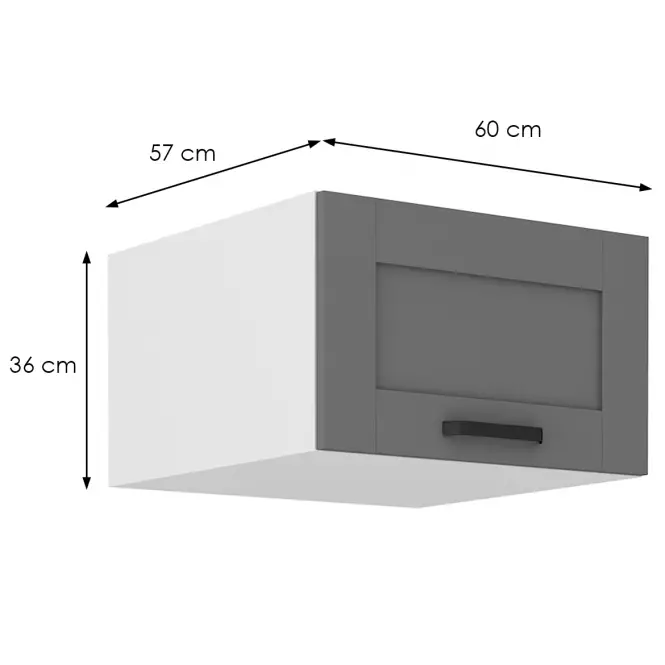 Kuchynská skrinka Luna dustgrey/biela 60 Nagu-36 1F