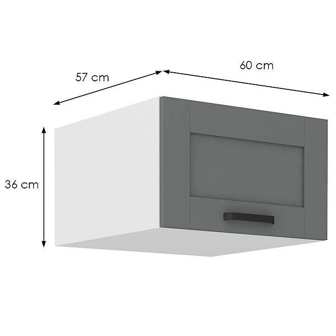Kuchynská skrinka Luna dustgrey/biela 60 Nagu-36 1F