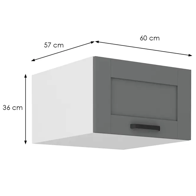 Kuchynská skrinka Luna dustgrey/biela 60 Nagu-36 1F,2