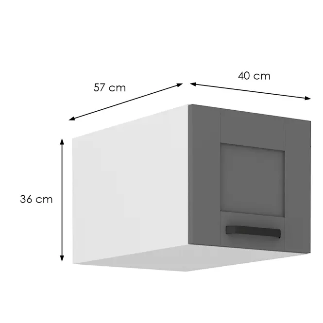 Kuchynská skrinka Luna dustgrey/biela 40 Nagu-36 1F,2