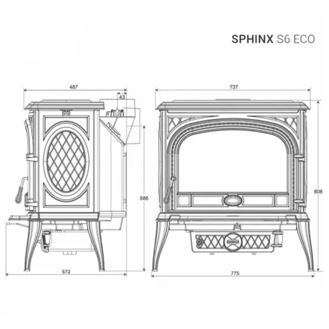 Krbové kachle Premium SPHINX 13,9 kW