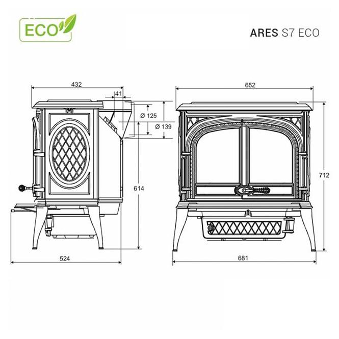 Krbové kachle Premium ARES 11.3kW Eco