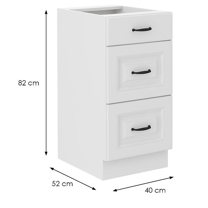 Kuchynská skrinka Stilo biela matná/biela 40D 3S BB,2