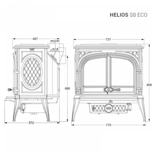 Krbové kachle Premium HELIOS 13,9 kW