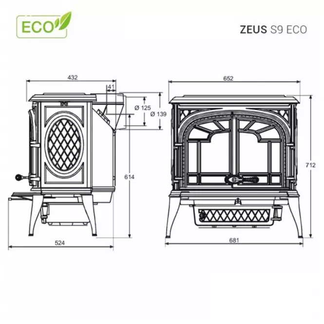 Krbové kachle Premium ZEUS 11.3kW Eco