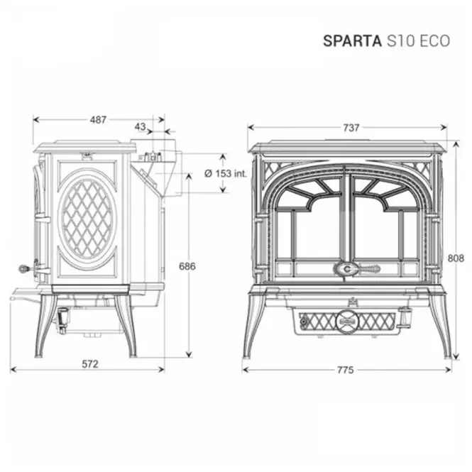 Krbové kachle Premium SPARTA 13.9kW