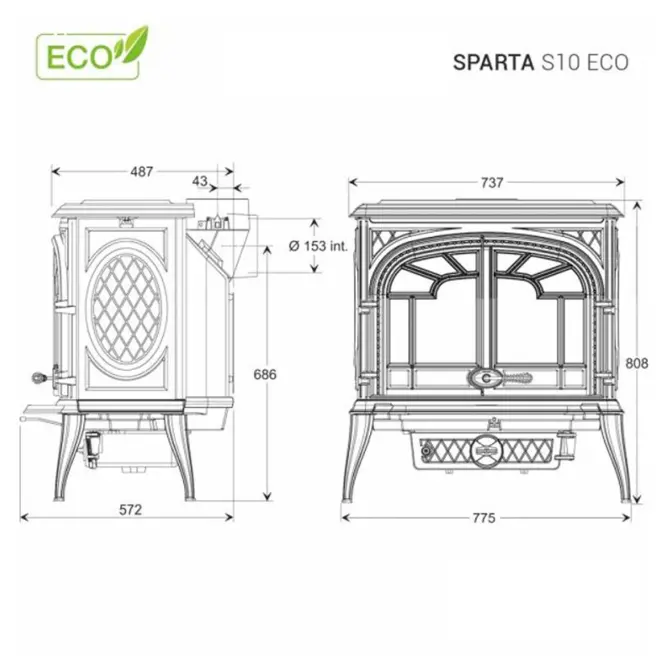 Krbové kachle Premium SPARTA 13.9kW