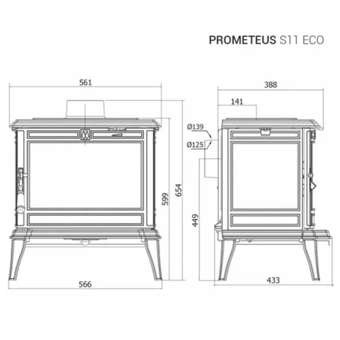 Krbové kachle Premium PROMETEUS 8.5kW