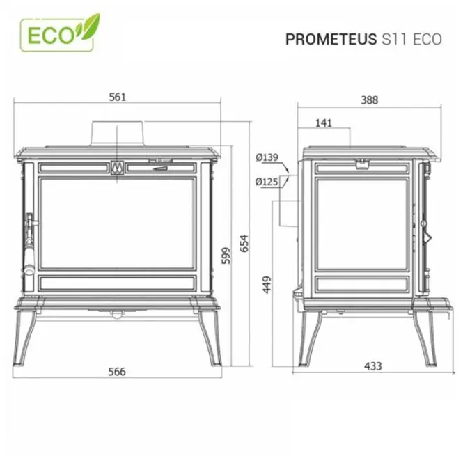 Krbové kachle Premium PROMETEUS 8.5kW