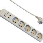 Predlžovací kábel 5x s uz16a . 2g usb na nabijanie . 5Vd