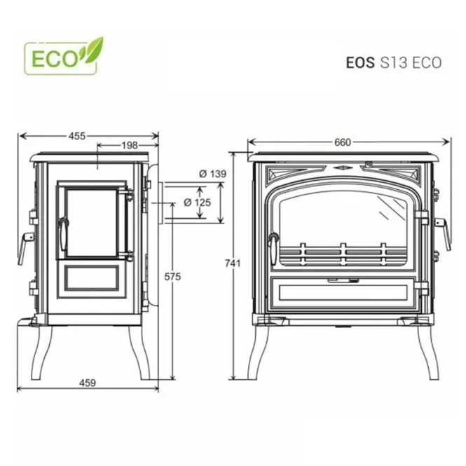 Krbové kachle Premium EOS 10 kW Eco