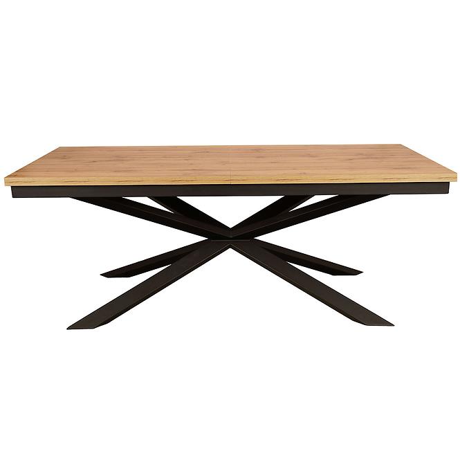 Stôl St-33 160x90+2x40 dub wotan/čierna,2