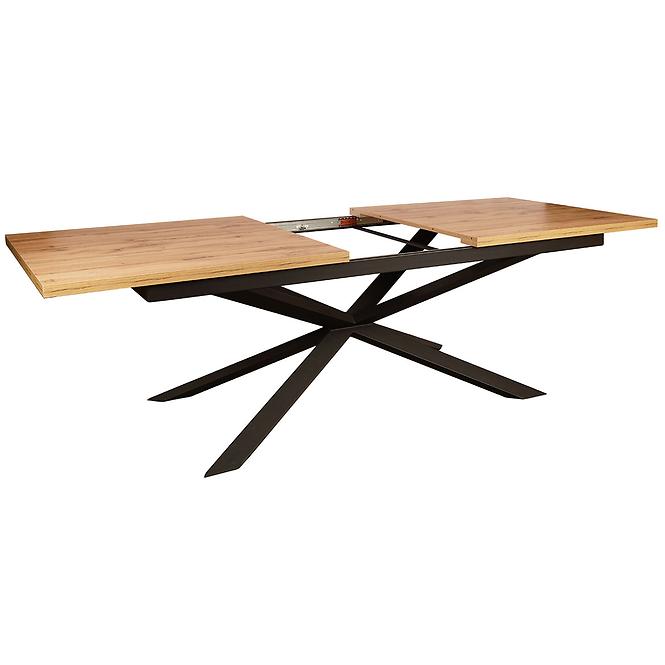 Stôl St-33 160x90+2x40 dub wotan/čierna,3