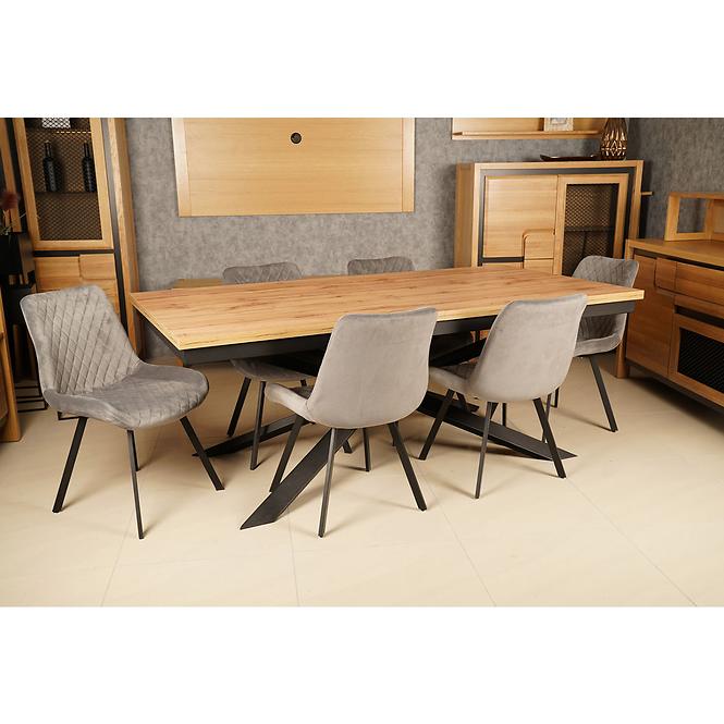 Stôl St-33 160x90+2x40 dub wotan/čierna