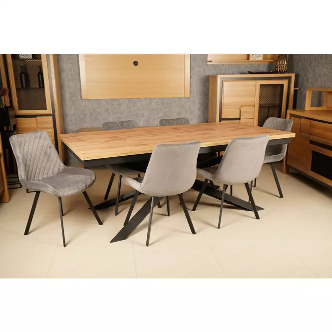 Stôl St-33 160x90+2x40 dub wotan/čierna,4