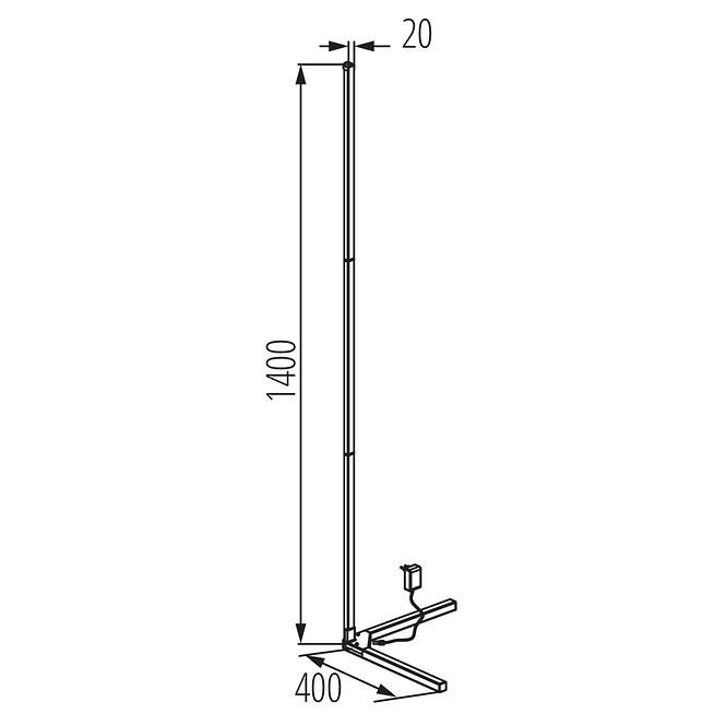 Stojanová lampa LED 66031 KB Corner 01 B 3000K RGB+W