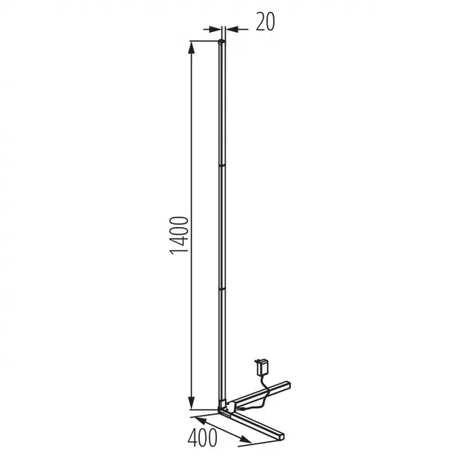 Stojanová lampa LED 66031 KB Corner 01 B 3000K RGB+W,10