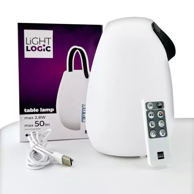 Stolná lampa LED OXOR IP44 RGB ACCU