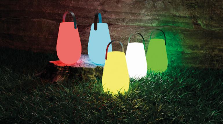 Stolná lampa LED OXOR IP44 RGB ACCU