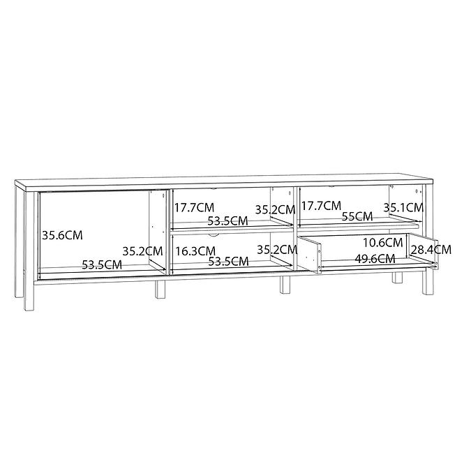 TV stolík Alanya  JTNT133L-M635