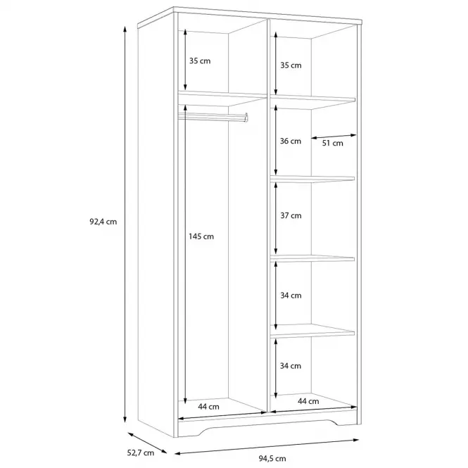 Skriňa Jodaki JDKS821-D89,5
