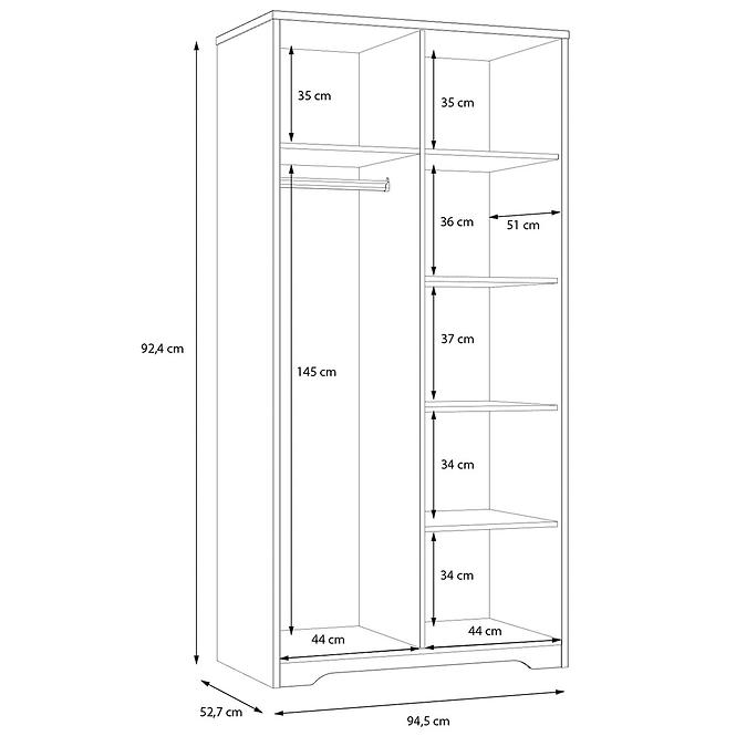 Skriňa Jodaki JDKS821-D89,5
