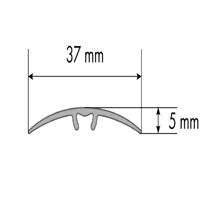 Lišta ochranná zatlačovacia LW 37 5W1 1,86 dub svetlý,6