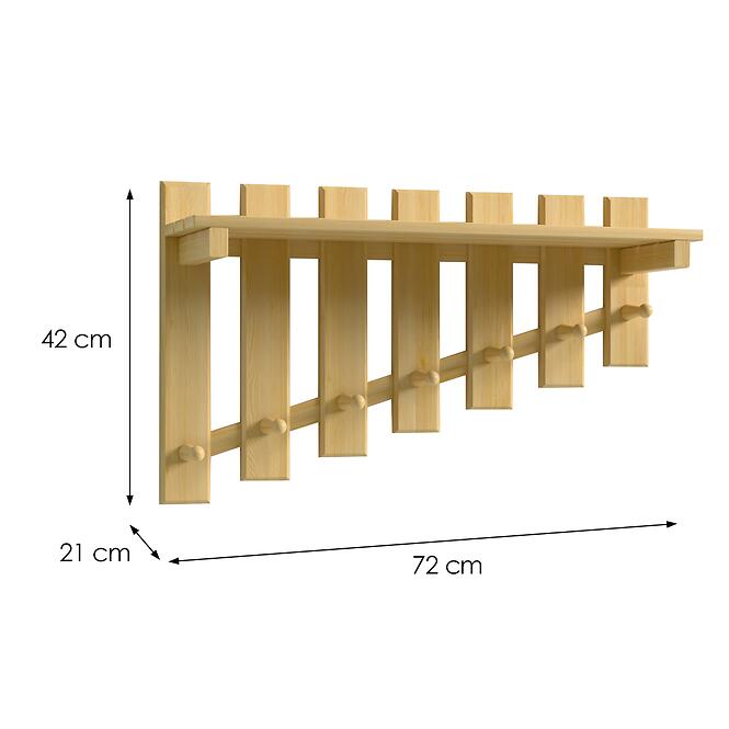 Vešiak 70 Borovica 72x42x21