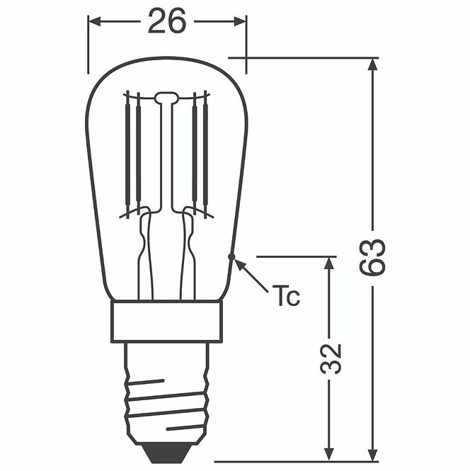 Žiarovka LED OSRAM ST25 E14 6500K,4