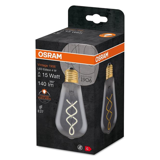 Žiarovka LED OSRAM EDISON E27 4W 1800K