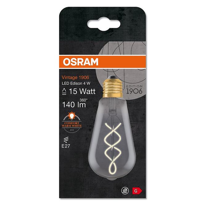 Žiarovka LED OSRAM EDISON E27 4W 1800K