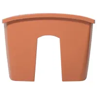 Kvetináč na zábradlie Crown  DCRO240 19511 R624 terakota