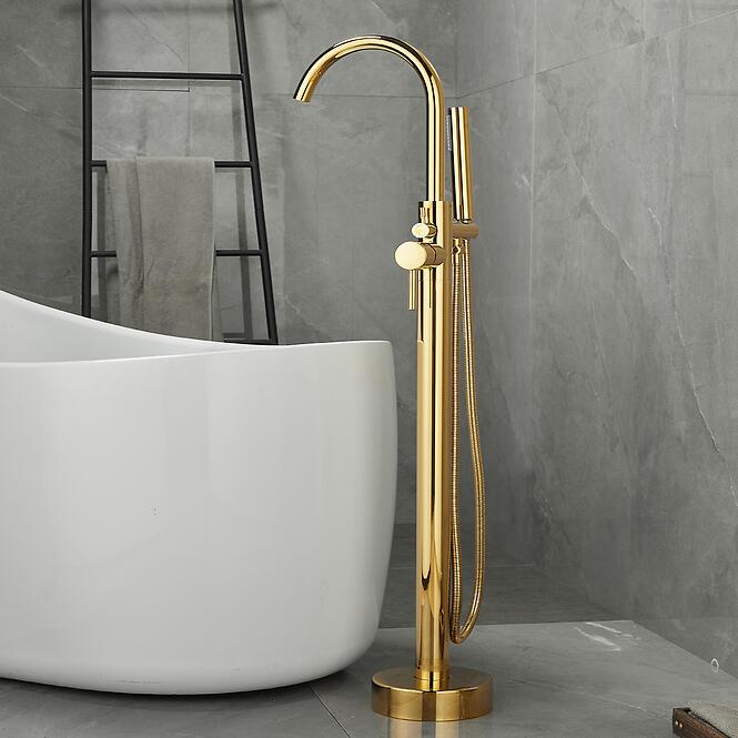 Batéria vaňová voľne stojaca Evra zlatá,3