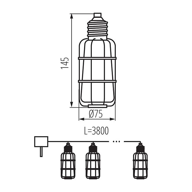 King Berry solar lamp LED 3,8m