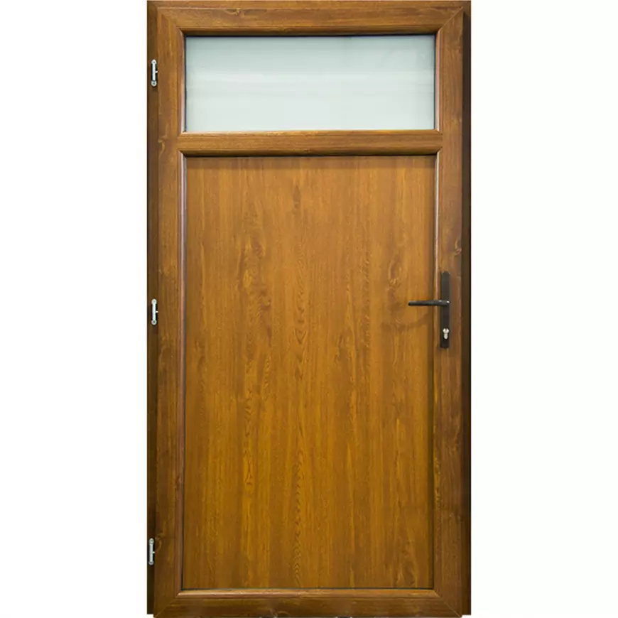 Dvere vchodové D33 90L zlatý dub