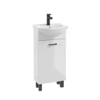 Kúpeľňová skrinka s umývadlom Novelty 40 cm biela