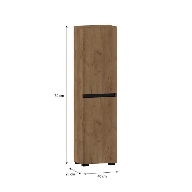 Vysoká skrinka do kúpeľne Ajs 40 2D nohy Dub Craft,2