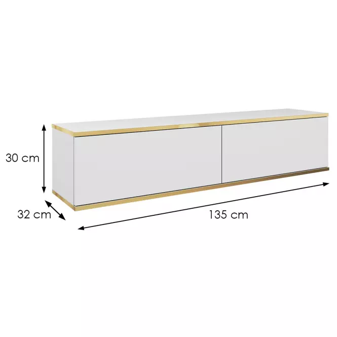 Skriňa RTV Oro 135 biela,2