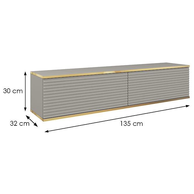 Skriňa RTV Oro 135 MDF šedá,2