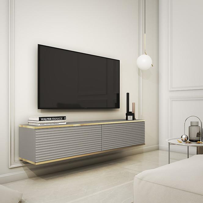 Skriňa RTV Oro 135 MDF šedá,3