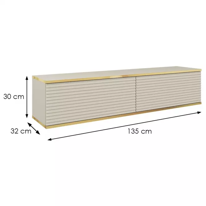 Skriňa RTV Oro 135 MDF béžový,2