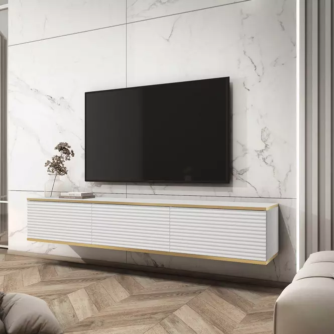 Skriňa RTV Oro 175 MDF biela