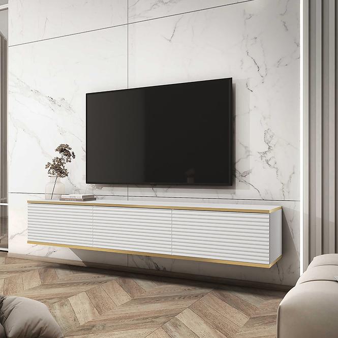 Skriňa RTV Oro 175 MDF biela,3