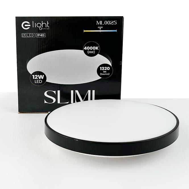 Stropnica SLIMI 12W 4000K čierna