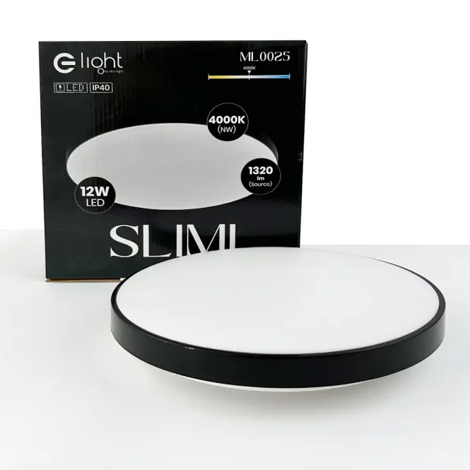 Stropnica SLIMI 12W 4000K čierna,5