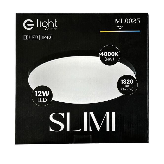 Stropnica SLIMI 12W 4000K čierna