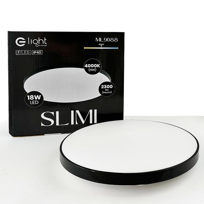 Stropnica SLIMI 18W 4000K čierna,5