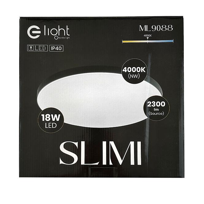 Stropnica SLIMI 18W 4000K čierna,6