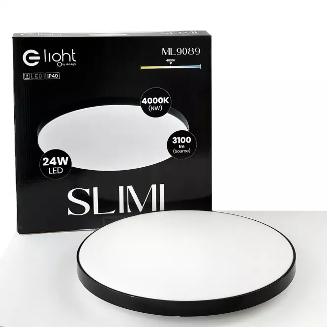 Stropnica SLIMI 24W 4000K čierna